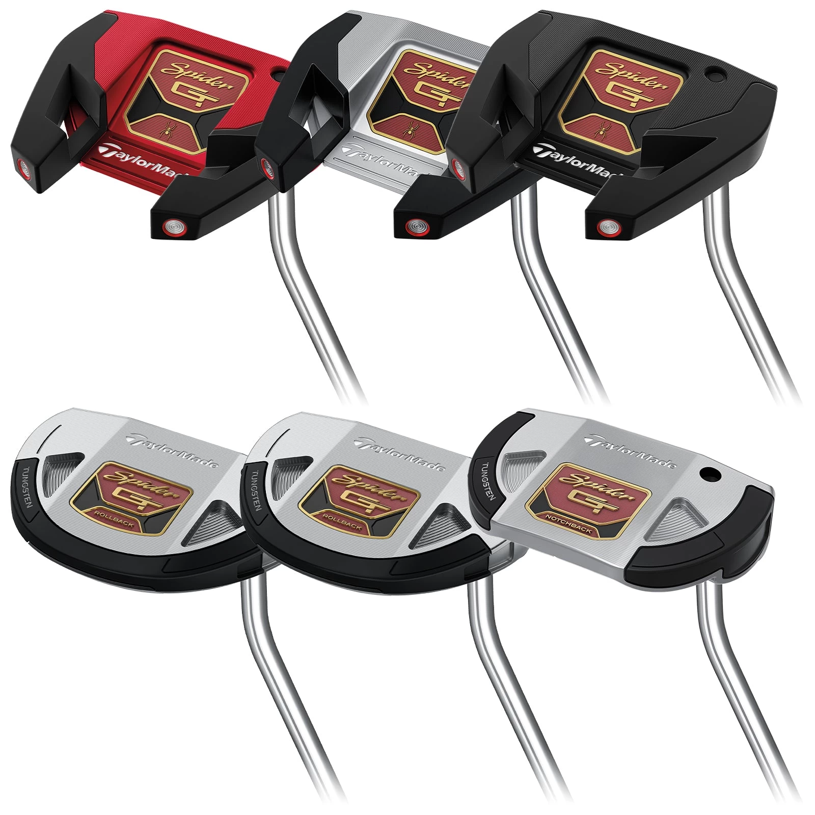 LEFT Handed TaylorMade Mens Spider GT Single Bend Putters 3 LEFT Handed TaylorMade Mens Spider GT Single Bend Putters