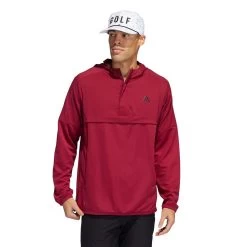 ADIDAS Anorak 1/2 Zip Pullover -Golf Club adidas anorak 1 2 zip pullover legacy burgundy 01 45690.1676580204