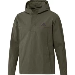 ADIDAS Ripstop 1/4 Zip Pullover Hoodie -Golf Club adidas ripstop 1 4 zip pullover hoodie olive strata 01 52103.1677077880