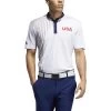ADIDAS USA Olympics Friday Polo 2 ADIDAS USA Olympics Friday Polo -Golf Club adidas usa olympics friday polo white grey two dark blue 01 95215.1659042797