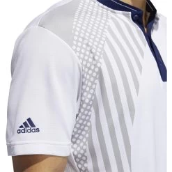 ADIDAS USA Olympics Friday Polo -Golf Club adidas usa olympics friday polo white grey two dark blue 04 82186.1659042797