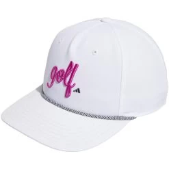 ADIDAS Women’s 5 Panel Golf Script Hat -Golf Club adidas womens 5 panel golf script hat white 01 00477.1679320059