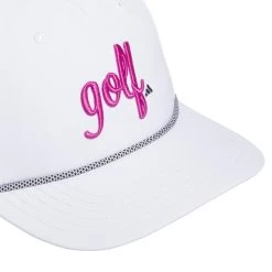 ADIDAS Women’s 5 Panel Golf Script Hat -Golf Club adidas womens 5 panel golf script hat white 02 67016.1679320060