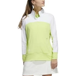 ADIDAS Women's Colorblock Quarter Snap Jacket 12 ADIDAS Women's Colorblock Quarter Snap Jacket -Golf Club adidas womens colorblock quarter snap jacket pulse lime 01 50851.1676589827