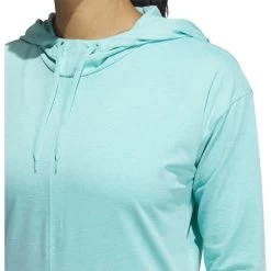 ADIDAS Women's Essentials Heathered Hoodie -Golf Club adidas womens essentials heathered hoodie acid mint 04 50913.1633103434