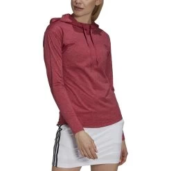 ADIDAS Women's Essentials Heathered Hoodie -Golf Club adidas womens essentials heathered hoodie wild pink 01 89332.1633103433