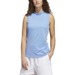ADIDAS Women's Essentials Sleeveless Polo -Golf Club adidas womens essentials sleeveless polo blue rush white 01 34986.1647971595