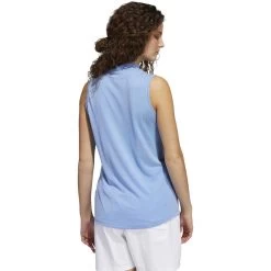 ADIDAS Women's Essentials Sleeveless Polo -Golf Club adidas womens essentials sleeveless polo blue rush white 02 75848.1647971595