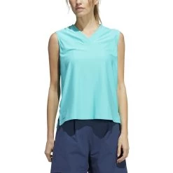 ADIDAS Women's Go-To Sleeveless Polo 8 ADIDAS Women's Go-To Sleeveless Polo -Golf Club adidas womens go to sleeveless polo semi mint rush 01 63464.1647972106