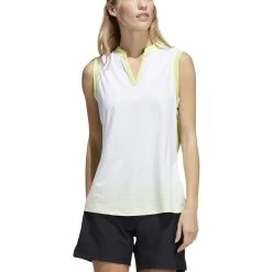 ADIDAS Women's Gradient Sleeveless Polo 12 ADIDAS Women's Gradient Sleeveless Polo -Golf Club adidas womens gradient sleeveless polo pulse lime 01 52435.1647972220