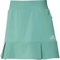ADIDAS Women's Pleated Perforated Skort - 15 Inch 10 ADIDAS Women's Pleated Perforated Skort - 15 Inch -Golf Club adidas womens pleated perforated skort 15 inch acid mint 01 41306.1633118093