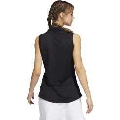 ADIDAS Women's Primeblue Ottoman Stripe Sleeveless Polo 19 ADIDAS Women's Primeblue Ottoman Stripe Sleeveless Polo -Golf Club adidas womens primeblue ottoman stripe sleeveless polo black 02 20141.1647972767