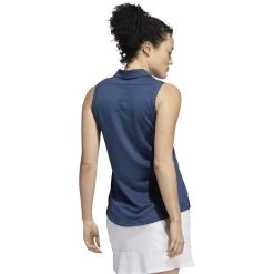 ADIDAS Women's Primeblue Ottoman Stripe Sleeveless Polo 17 ADIDAS Women's Primeblue Ottoman Stripe Sleeveless Polo -Golf Club adidas womens primeblue ottoman stripe sleeveless polo crew navy 02 32769.1647972767