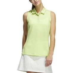 ADIDAS Women's Primeblue Ottoman Stripe Sleeveless Polo 14 ADIDAS Women's Primeblue Ottoman Stripe Sleeveless Polo -Golf Club adidas womens primeblue ottoman stripe sleeveless polo pulse lime 01 52993.1647972767