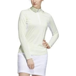 ADIDAS Women's Printed Sun Protection 1/4 Zip -Golf Club adidas womens printed sun protection 1 4 zip white 01 78767.1676585540
