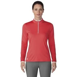 Golf Club -Golf Club adidas womens printed upf 1 2 zip pullover real coral 01 96028.1633101711
