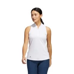 ADIDAS Women's Racerback Sleeveless Polo -Golf Club adidas womens racerback sleeveless polo white 02 84652.1676592774