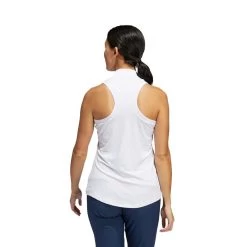 ADIDAS Women's Racerback Sleeveless Polo -Golf Club adidas womens racerback sleeveless polo white 03 25517.1676590397