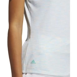 ADIDAS Women's Spacedye Polo -Golf Club adidas womens spacedye polo white acid mint 04 43100.1631905137