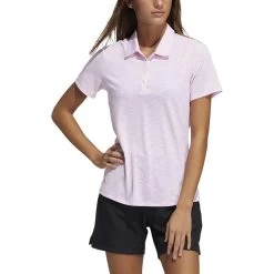 ADIDAS Women's Spacedye Polo -Golf Club adidas womens spacedye polo white screaming pink 01 16875.1631905137