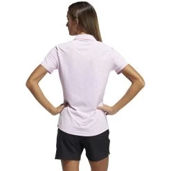 ADIDAS Women's Spacedye Polo -Golf Club adidas womens spacedye polo white screaming pink 02 79016.1631905137