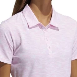 ADIDAS Women's Spacedye Polo -Golf Club adidas womens spacedye polo white screaming pink 03 39754.1631905137