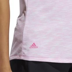 ADIDAS Women's Spacedye Polo -Golf Club adidas womens spacedye polo white screaming pink 04 83898.1631905137