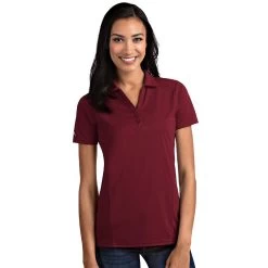 Antigua Women's Tribute Polo -Golf Club antigua womens tribute polo cabernet 01 26849.1653919109