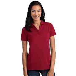 Antigua Women's Tribute Polo -Golf Club antigua womens tribute polo dark red 01 77398.1653919109