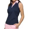 Women's Cutaway Sleeveless Polo -Golf Club belyn key womens cutaway sleeveless polo ink pedal 01 65802.1676589580