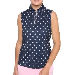 Women's Zip Keystone Sleeveless Polo