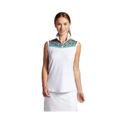 Women's Melanie Sleeveless Polo With Sublimated Trim