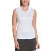 Callaway Women's Solid Knit Sleeveless Polo -Golf Club callaway womens solid knit sleeveless polo brilliant white 01 24325.1656597778