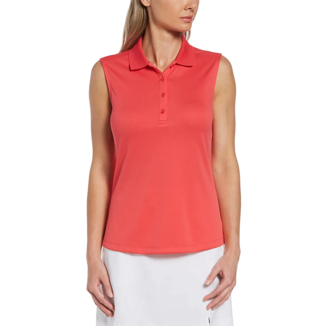 Callaway Women's Solid Knit Sleeveless Polo 7 Callaway Women's Solid Knit Sleeveless Polo - Image 5