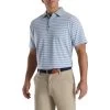 FootJoy Accented Stripe Lisle Self Collar Polo -Golf Club footjoy accented stripe lisle self collar polo dove grey white royal 01 99458.1673904696