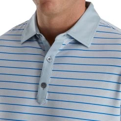 FootJoy Accented Stripe Lisle Self Collar Polo 16 FootJoy Accented Stripe Lisle Self Collar Polo -Golf Club footjoy accented stripe lisle self collar polo dove grey white royal 03 96343.1673904916