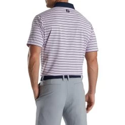 FootJoy Accented Stripe Lisle Self Collar Polo 19 FootJoy Accented Stripe Lisle Self Collar Polo -Golf Club footjoy accented stripe lisle self collar polo lavender white navy 02 51152.1673905132