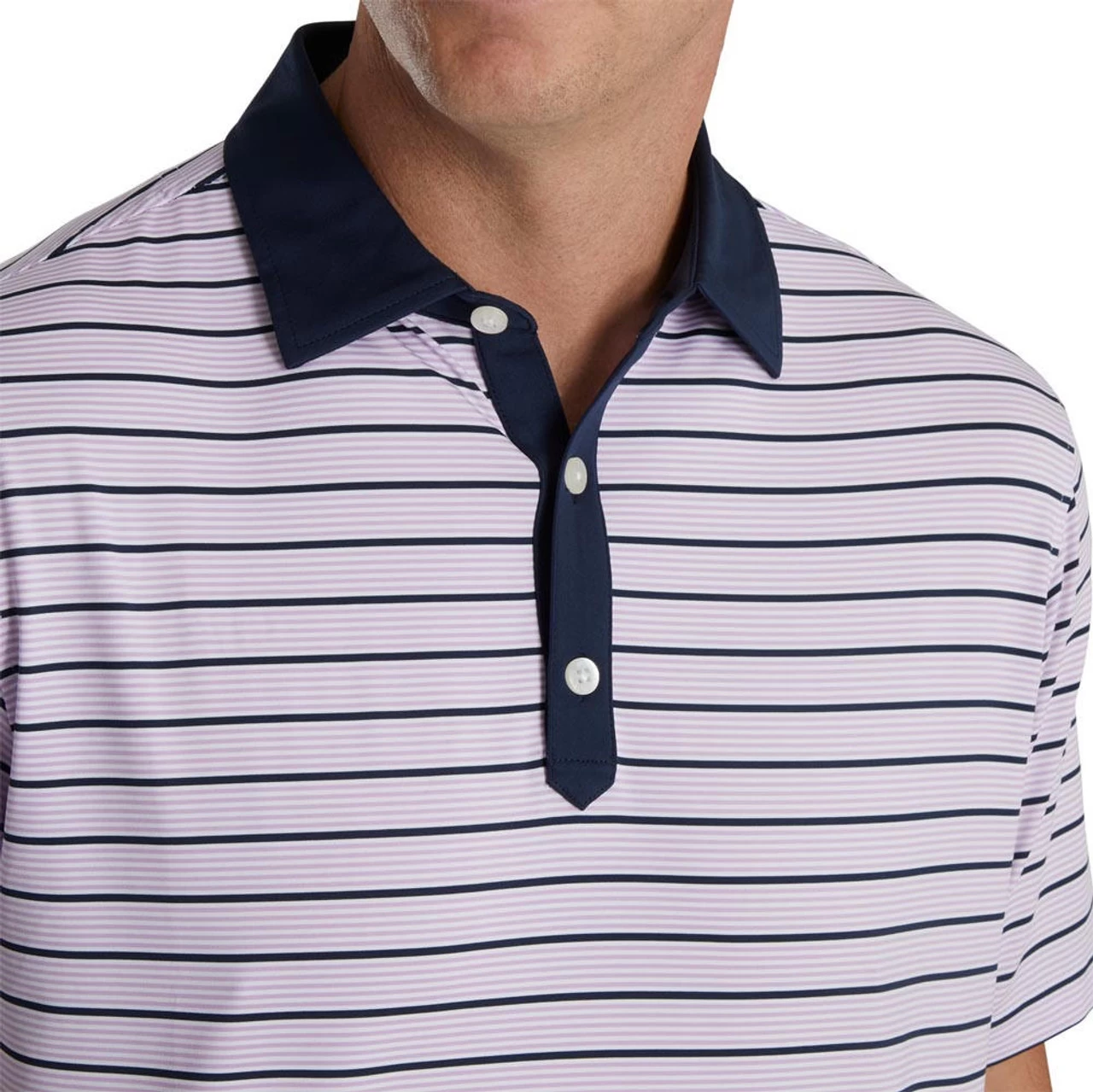FootJoy Accented Stripe Lisle Self Collar Polo 9 FootJoy Accented Stripe Lisle Self Collar Polo - Image 7