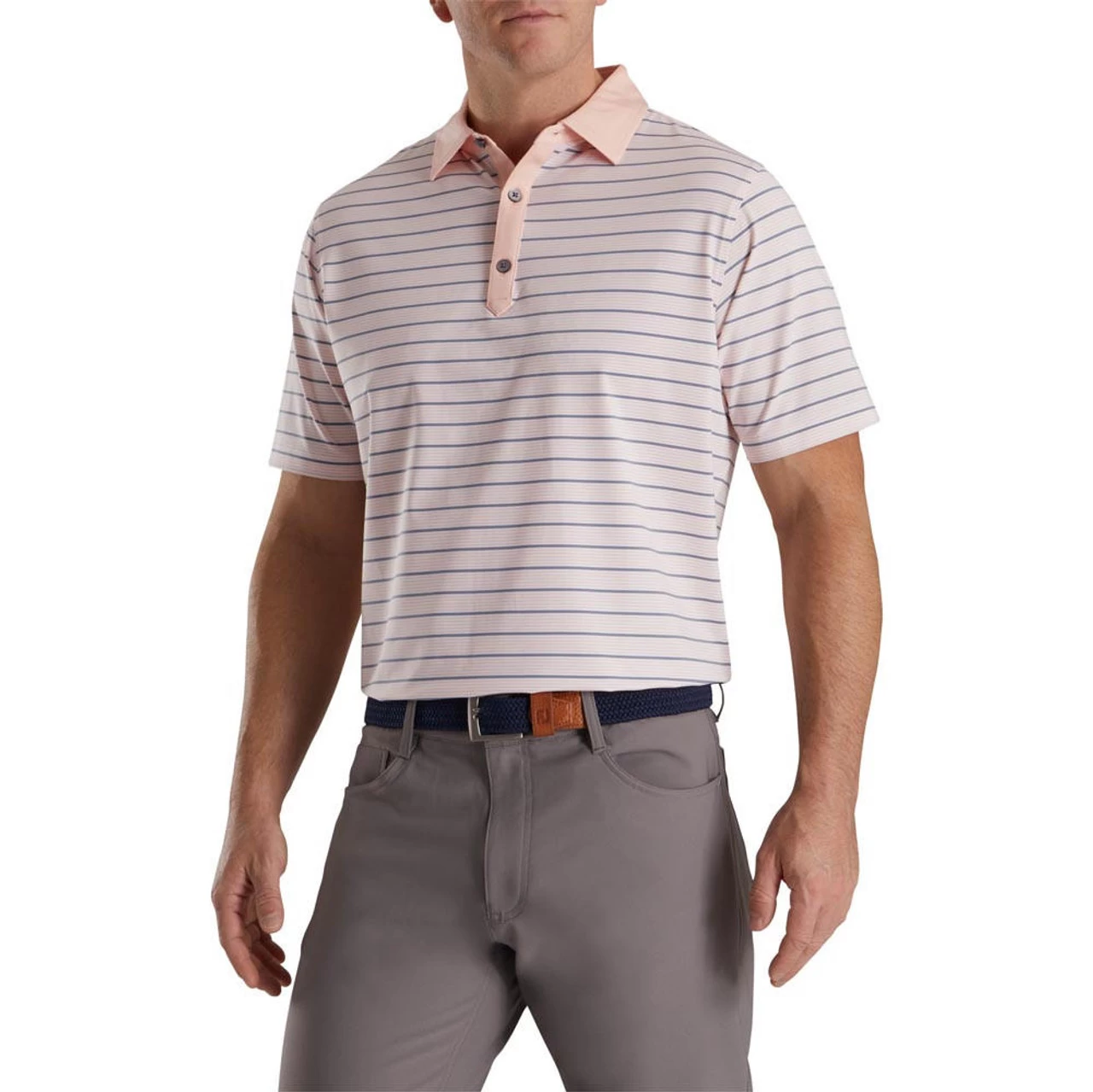 FootJoy Accented Stripe Lisle Self Collar Polo 11 FootJoy Accented Stripe Lisle Self Collar Polo - Image 9