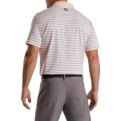 FootJoy Accented Stripe Lisle Self Collar Polo 23 FootJoy Accented Stripe Lisle Self Collar Polo -Golf Club footjoy accented stripe lisle self collar polo quartz pink white graphite 02 72553.1673906120