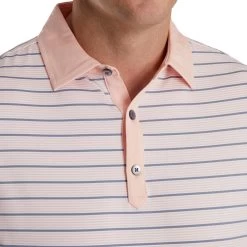 FootJoy Accented Stripe Lisle Self Collar Polo 24 FootJoy Accented Stripe Lisle Self Collar Polo -Golf Club footjoy accented stripe lisle self collar polo quartz pink white graphite 03 42151.1673907367