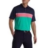 FootJoy Color Theory Lisle Knit Collar Polo -Golf Club footjoy color theory lisle knit collar polo watermelon white 01 95561.1673903451