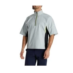 FootJoy FJ Hydrolite Short Sleeve Rain Shirt -Golf Club footjoy fj hydrolite short sleeve rain shirt black silver lime 02 04679.1676494361