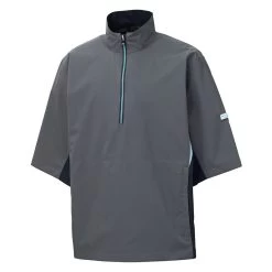 FootJoy FJ Hydrolite Short Sleeve Rain Shirt -Golf Club footjoy fj hydrolite short sleeve rain shirt charcoal navy 01 00861.1676494361