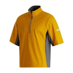 FootJoy FJ Hydrolite Short Sleeve Rain Shirt -Golf Club footjoy fj hydrolite short sleeve rain shirt mustard charcoal black 01 53492.1676494358
