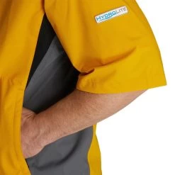 FootJoy FJ Hydrolite Short Sleeve Rain Shirt -Golf Club footjoy fj hydrolite short sleeve rain shirt mustard charcoal black 04 63478.1676494359