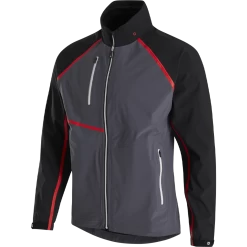 FootJoy HydroTour Rain Jacket -Golf Club footjoy hydrotour rain jacket black charcoal red 01 84101.1646061159