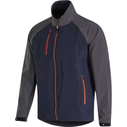 FootJoy HydroTour Rain Jacket -Golf Club footjoy hydrotour rain jacket navy charcoal orange 01 82710.1646061159