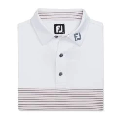 FootJoy Lisle Color Block Self Collar Polo - FJ Logo -Golf Club footjoy lisle color block self collar polo fj logo white graphite quartz pink 01 24208.1673905915