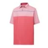 FootJoy Lisle Engineered Pinstripe Self Collar Polo -Golf Club footjoy lisle engineered pinstripe self collar polo cape red white storm blue 01 19567.1632336577